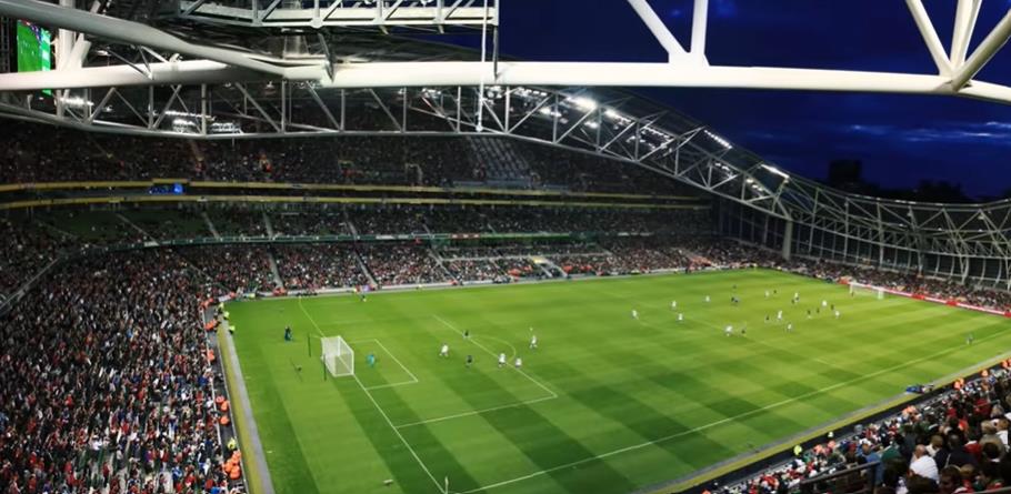 Finále Európskej ligy 2024 v Dubline (letecky)