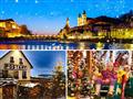 Rakúske mesto Vianoc Steyr a adventný Linz