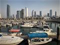 Pohľad na nové centrum hlavného mesta Kuvajtu z prístavu. Prejdete sa večernou promenádou, ktorá Fot