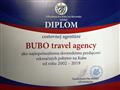 BUBO je najväčším predajcom Kuby kontinuálne posledných 18 rokov. Diplom vydalo veľvyslanectvo Kubán