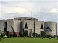 Budova Národného zhromaždenia alebo budova Parlamentu  v Dháke, navrhnutá americkým architektom. fot