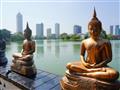 Budhizmus a mrakodrapy. Colombo, Srí Lanka
