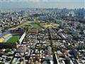 Štvrť La Boca zo vzduchu. Vľavo štadión Boca Juniors.