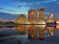 Jeden z najúžasnejších hotelov sveta - Singapore. Nová panoráma mesta a na nej hotel kde bývate