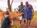Mursi, rovnako aj aj väčšina iných pastierskych kmeňov, odoberajú kravám krv, ktorú pijú. foto: Kata