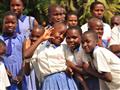 Rwandskí školáci v Kibuye