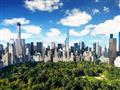Pohľad na Central park a budovy New Yorku