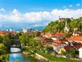 Pohľad na rieku a Ľubľanský hrad
