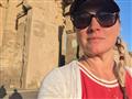 Delegátka Miška z CK SATUR pred chrámom v Kom Ombo v Egypte.