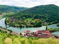 Výhled z Citadely Besancon na řeku Doubs