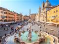 , Letecký poznávací zájazd, Taliansko, Rím, Piazza Navona, Berniniho Fontána štyroch riek
