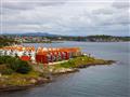 , autobusový poznávací zájazd, Škandinávsky okruh, Stavanger, typická architektúra nórskeho pobrežia