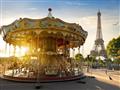 , Letecký poznávací zájazd, Francúzsko, Paríž a rozprávkový Disneyland, kolotoč pod Eiffelovou vežou