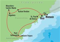 Francúzska riviéra a kaňon Verdon